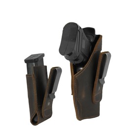 Barsony Brown Leather Inside The Waistband Holster + Magazine Pouch for HK VP9, 40 4" Left