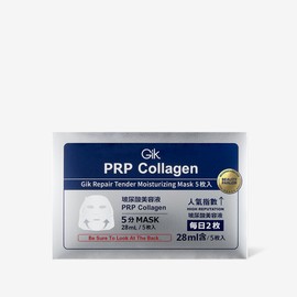 GIK Collagen Repair PRP Serum Moisture Replenishment Highly Concentrated Essence Sheet Mask Pack of 5, 1 pack / GIK 콜라겐 리페어 PRP 혈청 수분충전 고농축 에센스 시트 마스크 팩 5매, 1개