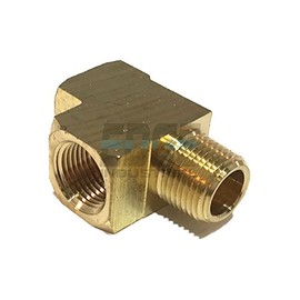 EDGE INDUSTRIAL Brass Street TEE 3/8" NPT Fuel/AIR/Water/Oil/Gas WOG (Qty 01)