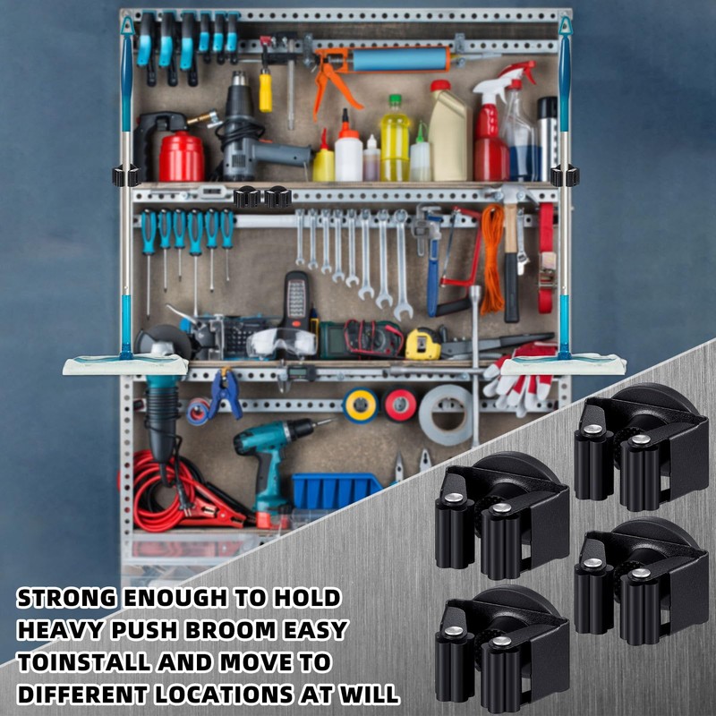 Vercraft 30 Pcs Magnetic Mop Broom Holder Movable Magnetic Broom