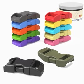 Abma Cord Paracord Bracelet Buckles 60pcs x 10mm (3/8") Paracord Buckles Clips Side Release Plastic Buckles for Bracelets, Crafts and DIY