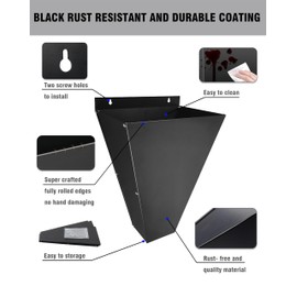 Chicken Cone for Butchering, The Black Rust Proof Flat Back Chicken Cone, Easy to Assemble, Durable in Chicken Coop Accessories, and an Ideal Choice for Farms and Poultry Farmers (Large)