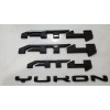 GMC OVERLAY Gloss Black Door Rear AT4 Yukon Emblem Fit