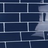 VaryPaper 10 Sheets Navy Blue Subway Tile Peel and Stick