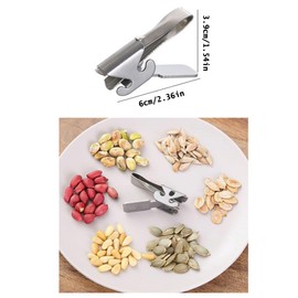 NentMent 2 Pack Pine Nuts Cracker Mini Portable Pistachio Crackers Nutcracker Opener Clip Sheller Peeling Plier Peeler for Melon Seed Roasted Sunflower Seeds Salted Pumpkin Seeds