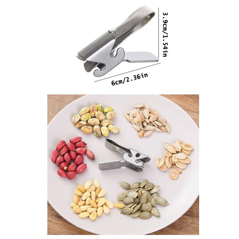 NentMent 2 Pack Pine Nuts Cracker Mini Portable Pistachio Crackers