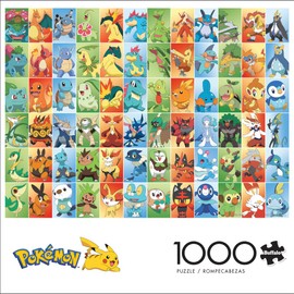 Buffalo Games - Pokémon - Cuadrados de Primeros Socios - Rompecabezas de 1000 Piezas para Adultos, Rompecabezas desafiante Perfecto para Noches de Juego, tamaño del Rompecabezas Terminado es de 26.75
