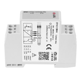 DPA51CM44 3 Phase Monitoring Relay, Current/Voltage Monitoring Relay Phase Sequence Protector for three phase System, Without Neutral, phase Loss and Incorrect phase Sequence, 208 480VAC