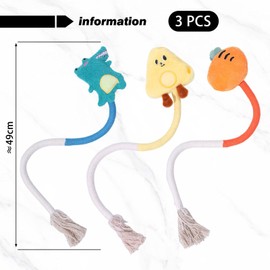 FFDHWU 3 Pieces Of Cat Toys, Cat Chewing Cotton Rope, Fun Chew Toys For Pets, Indoor Cat Interactive Toys, Pet Supplies