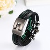 Flongo Leather Bracelet Men's Bracelet Women Bangle Friendship Bracelets BFF