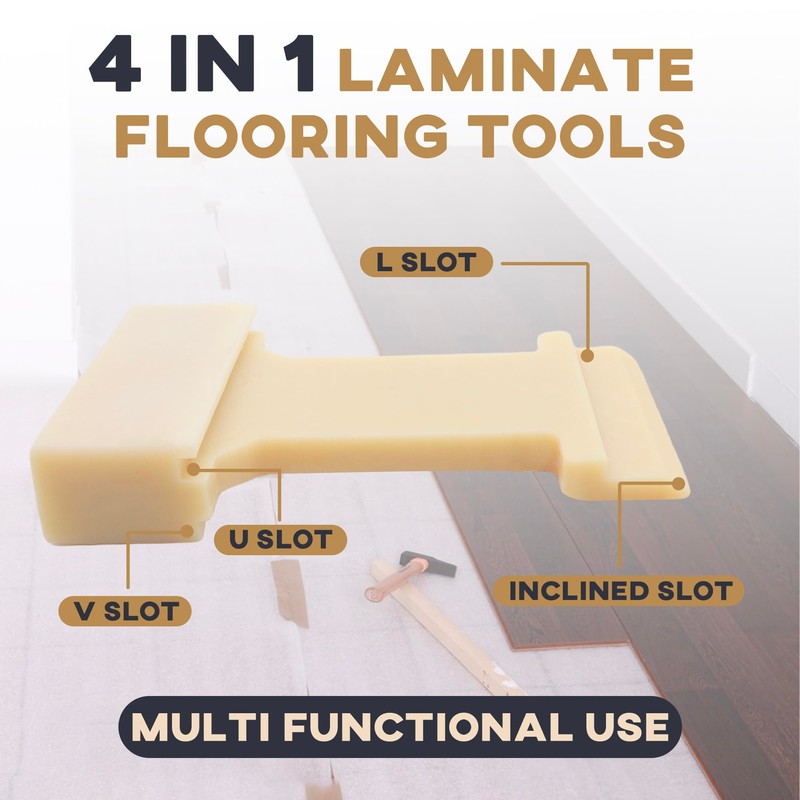 Terixe 4-in-1 Laminate Flooring Tools - Nylon Tapping Block Kit