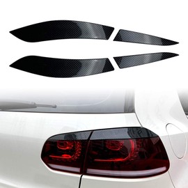 Liru Automative Carbon Fiber Rear Taillight Tail Lamp Eye Brow Eyelid Cover Trim Exterior Decal Sticker for VW Golf 6 MK6 2008-2013