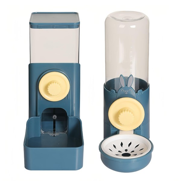PINVNBY Hanging Automatic Food Water Dispenser, Rabbit Feeders for Cages,