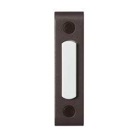 Heath Zenith Wired Push Doorbell Button, Oil-Rubbed, Bronze, Metal, Lighted, Surface Mount, Home Improvement, Outdoor