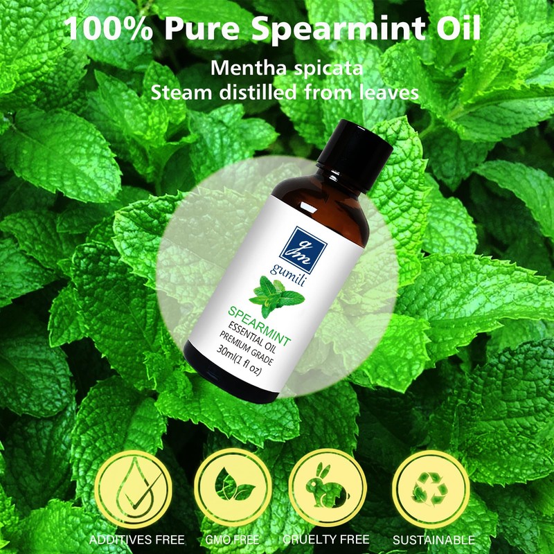 GM Gumili Spearmint Essential Oil 1 Oz, 100% Pure Natural