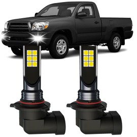 XFLHEHD Tacoma Fog Light Bulbs for 2005-2011 Toyota Tacoma, 300% Brightness, 6500K Cool White, 2pcs Plug and Play Replacement Fog Light Blubs Package