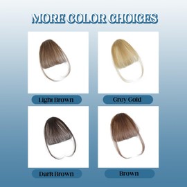 LYACHOER Clip In Bangs Hair 100% Real Human Hair,Clip on Bangs Fringe with Temples Hairpieces for Women Fake Bangs Real Human Hair Bangs Clip In Hair Extensions for Daily Wear (Yellow-Brown)