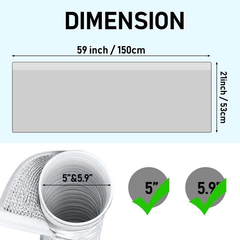 AC Hose Insulation Sleeve Cover, Portable Air Conditioner Hose Cover