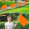 Yingnner 12 Pack Orange Stick Flags Small 12x18 Inch Hand