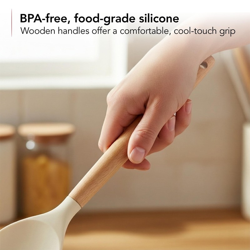 OVENTE Silicone Cooking Utensils Set, 17pcs Heat Resistant Kitchen Tools