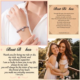 Shelucky Christmas Gifts for Friends Best Friend Jewelry Gifts for Women, Friendship Gifts for Bestie, Best Friend Bracelets, Friendship Bracelet Gifts Birthday, Valentine's, Thanksgiving, Christmas Gifts for Women, Girls, Bestie Sister,BFF