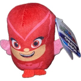 Just Play PJ Masks Owlette Bibou The Red Masked Mini 3" Plushie Collectible Collect All Three!