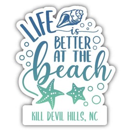 Kill Devil Hills North Carolina 2-Inch Vinyl Decal Sticker Beach Life Design