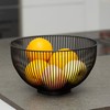 CALUTEA Modern Fruit Bowl // Metal // Round Black //