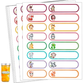 128 Pieces Baby Bottle Labels for Daycare Children Name Tag Stickers Daycare Labels Self Laminating Waterproof Dishwasher Safe