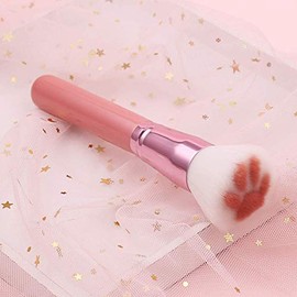 AKOAK 1 paquete de brochas de maquillaje con forma de pata de gato, brocha de maquillaje de larga duración, corrector, brocha de belleza (rosa)