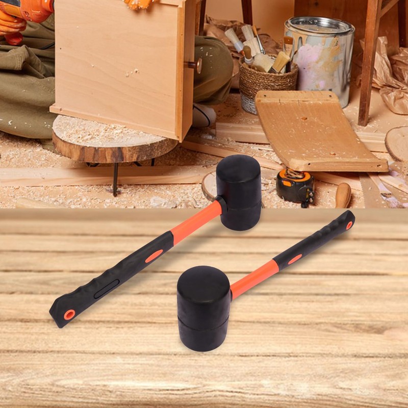 4 PCS 12 OZ Rubber Mallet, Rubber Hammer Head, Rubber