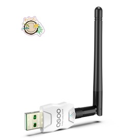 Class 1 Long Range Bluetooth Adapter for PC, QGOO USB Bluetooth Adapter for PC 5.3+EDR, Bluetooth Dongle Bluetooth Receiver Support Windows10/8.1/8/7（white-165）