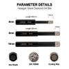 SHDIATOOL Diamond Drill Bits with Hex Shank 3 Pieces/Set 6/8/10