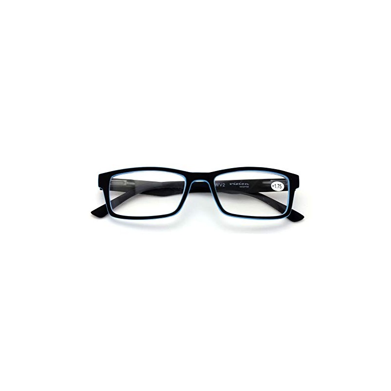 V.W.E. Men Lightweight Rectangular Readers Spring Hinge Matte Reading Glasses