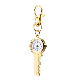 Gatuida Vintage Quartz Pocket Watch Keychain with Clasp Stylish Portable Hanging Pendant for Keys Bags Unique for All Ages Elegant Decorative Accessory