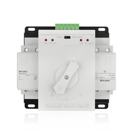 KERWINN Dual Power Automatic Transfer Switch 110V 63A Outdoor Generator RV Transfer Switch 50HZ/60HZ Generator Changeover Switch(2P)
