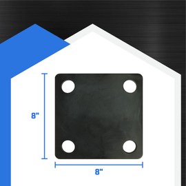 Bobco Metals 8”X8” Weldable Square Steel Metal Baseplate - A36 Steel Plate - High-Quality Steels Plate Base for Structure Support | 4 Pieces