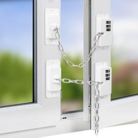 2 x Fridge Lock No Drilling with Code for Children Under 5 Years, Suitable for Fridges, Washing Machines, Cupboards, Wardrobes, Toilets, Wine Coolers, Windows