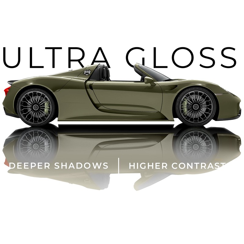 VViViD+ Ultra Gloss Khaki Green 1ft x 5ft Vinyl Car