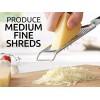 Zulay Kitchen Professional Cheese Grater Stainless Steel 2 Pack, Lemon