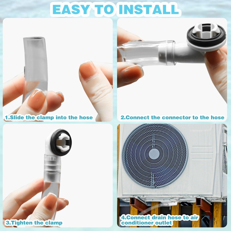 3Ft Portable Air Conditioner Drain Hose, 3/5 Inch Leakproof AC