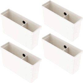 Onwon 4 Pieces Magnetic Marker Holder with 2 Compartments for Whiteboard - Pen Holder with Strong Magnet - Magnetic Dry Eraser Marker Organizer