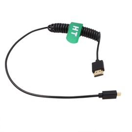 HangTon 4K 60Hz 8K Micro HDMI HDMI 2.1 Coiled Cable for Sony A6400 A7R A7s Canon R5 R6 R7 GH4 S5 Z50 Camera ATOMOS Ninja V Portkeys Monitor Type A D