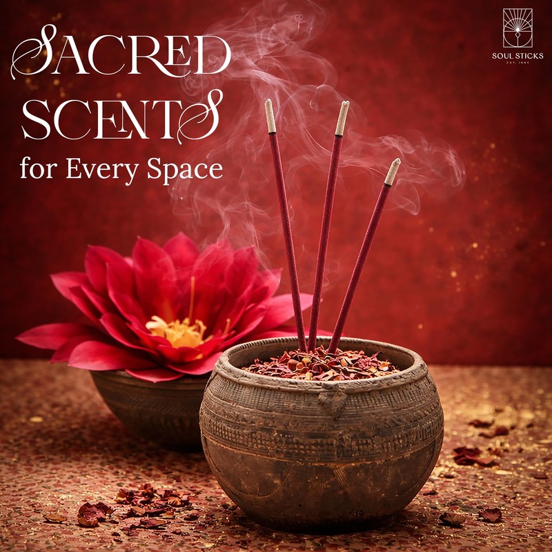 SOUL STICKS Handcrafted Incense Sticks Variety 4 Pack | 100%