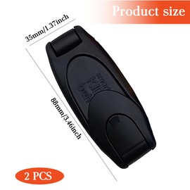 Multipurpose Seat Belt Clip, Universal Seat Belt Adjuster, Car Shoulder Strap Positioner Locking Clips Safety Belt Clip Buckle Adapter Pregnancy Belt Car (Pack of 2)