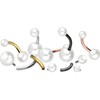 PIERCINGLINE Titanium banana bell with internal thread, synthetic pearls, belly