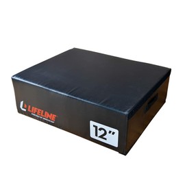 Lifeline Fitness Foam Plyo Box - Durable Plyometric Jump Box with Vinyl Cover and Handles for Cross Training, HIIT, Exercise Equipment - Multiple Heights Available