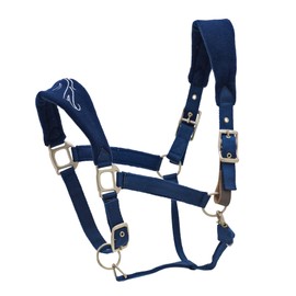 Centaur Fleece Cushion Breakaway Halter - Size:Horse Color:Navy/Navy