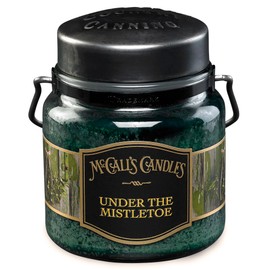 McCall’s Candles | Under The Mistletoe | 16 oz Two-Wick Scented Candle | USA-Poured | Vintage Rustic Jar with Carrying Handle | Festive Balsam & Holiday Spice Fragrance