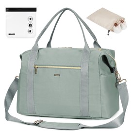 Hand Luggage Bag with 20 x 20 cm Toiletry Bag Transparent and Shoes Bag, Aeroplane Travel Bag, Weekender Bag WANDF, New Grey 20l